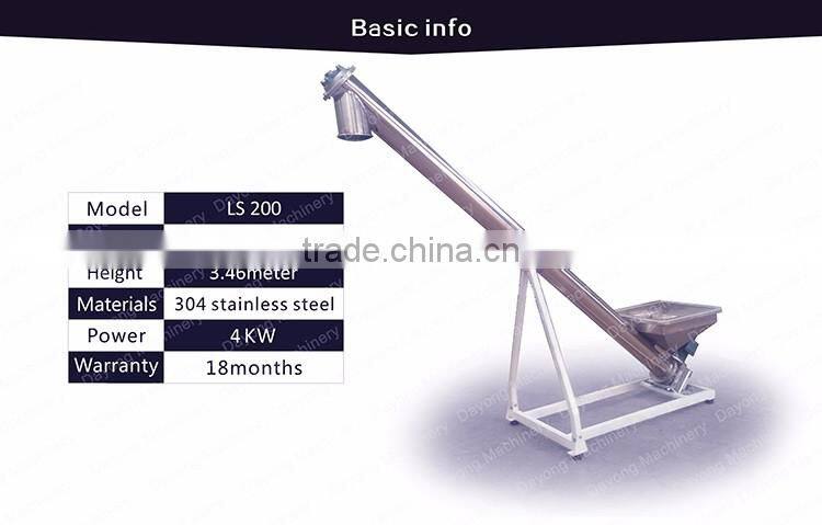 Engineers available to service machinery overseas grain screw conveyor stainless steel price