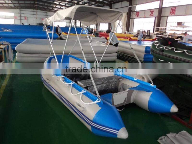 15.46ft 4.7m aluminum floor inflatable fishing boat