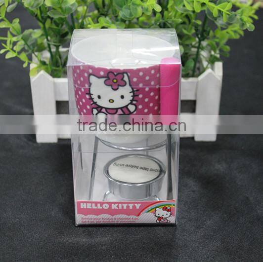 ceramic mini fondue set with metal stand,mini cheese fondue set