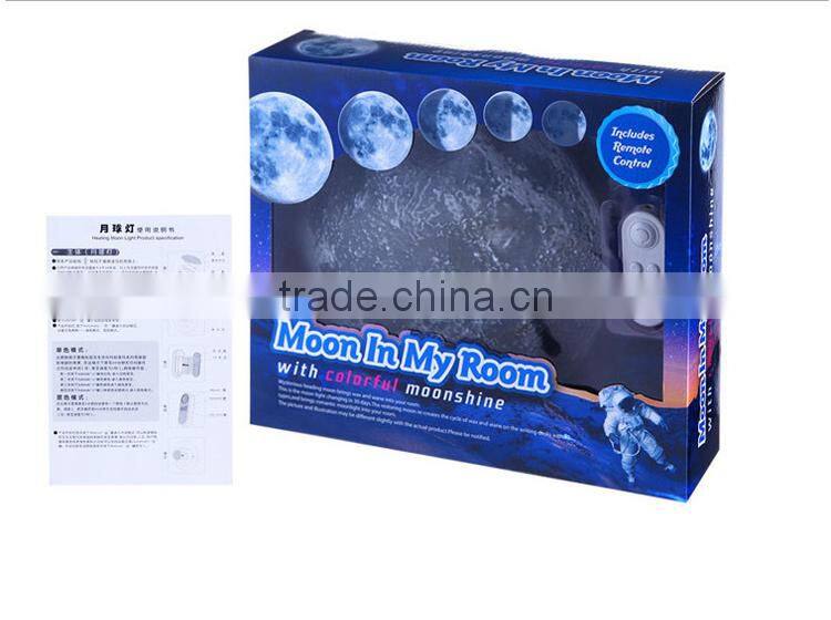 New Arrival Emulational Moon Wall Lamp, Colorful Variable Night Lamp Could Be Remote Control