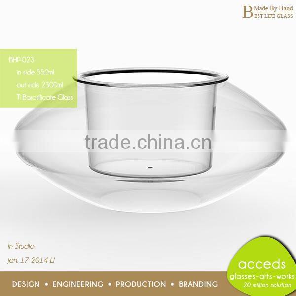 Glass Hydroponic Container for Home or Garden Decoration