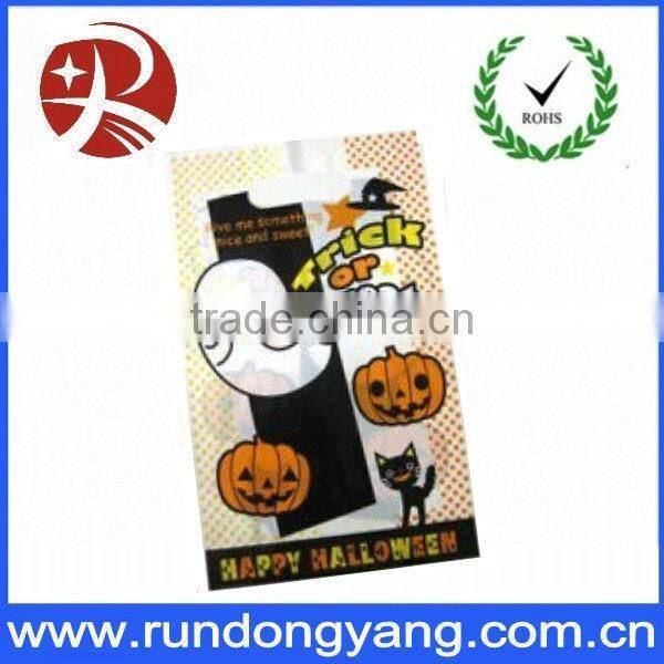 carton printing plastic halloween die cut shopping bag