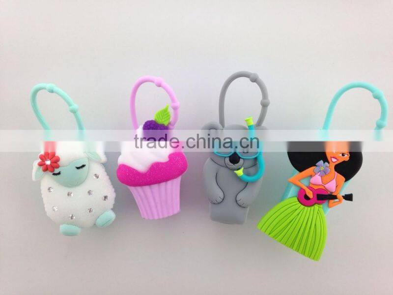 High Quality Scented Alcohol-based Waterless Hand Hygiene with Portable Fashional Silicone Holders