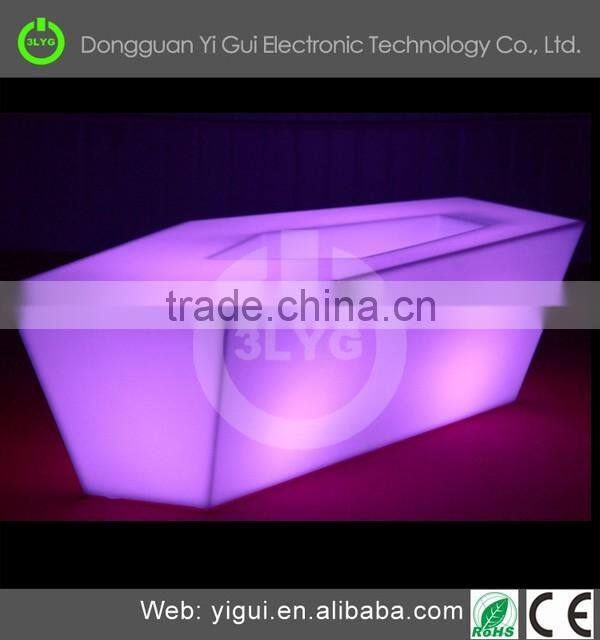 LED Outdoor solar round bar table for wedding, party