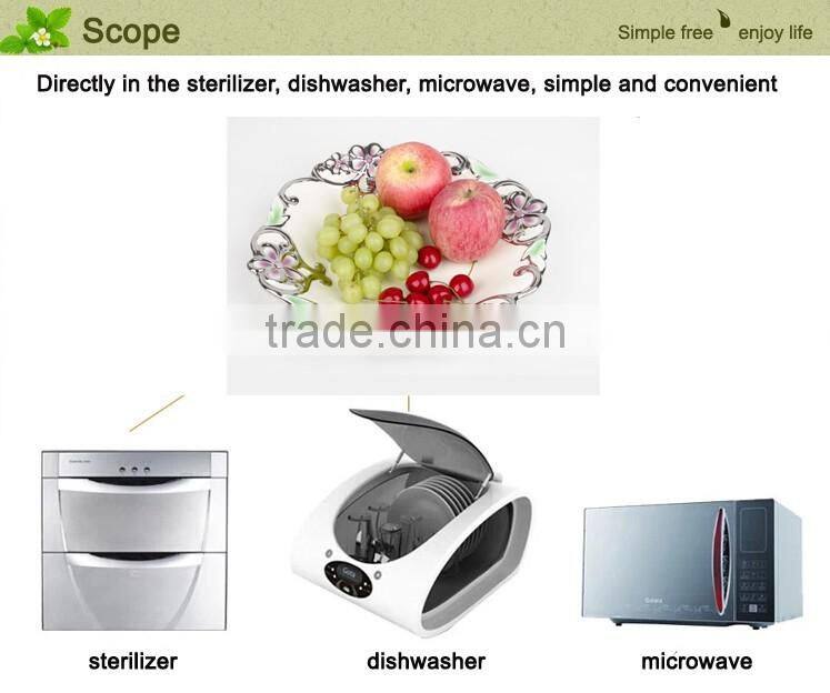 Wholesale Decoration bulk ceramic fruit tray/dessert tray dinner plate