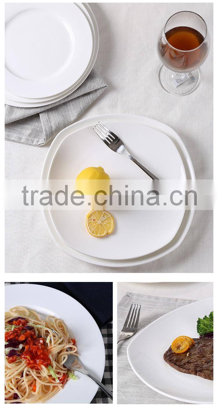 stock ceramic white round plate