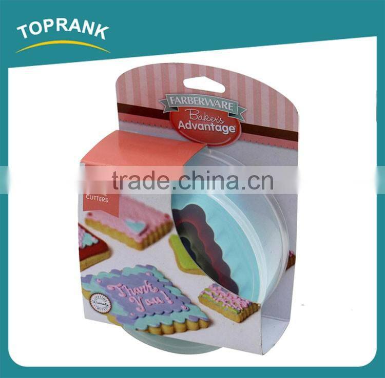 Toprank Alibaba Trade Assurance Wholesale Colorful 6PCS Square Cake Cutter Cookie Press Cutter Set Cake Cutter Baking Tools