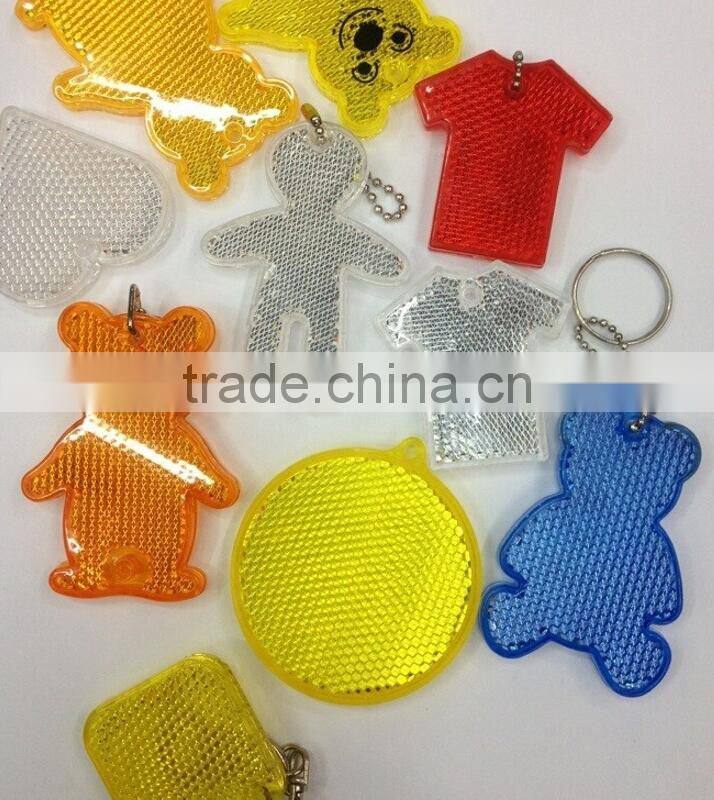 EN13356 PMMA rectangle reflector keychain