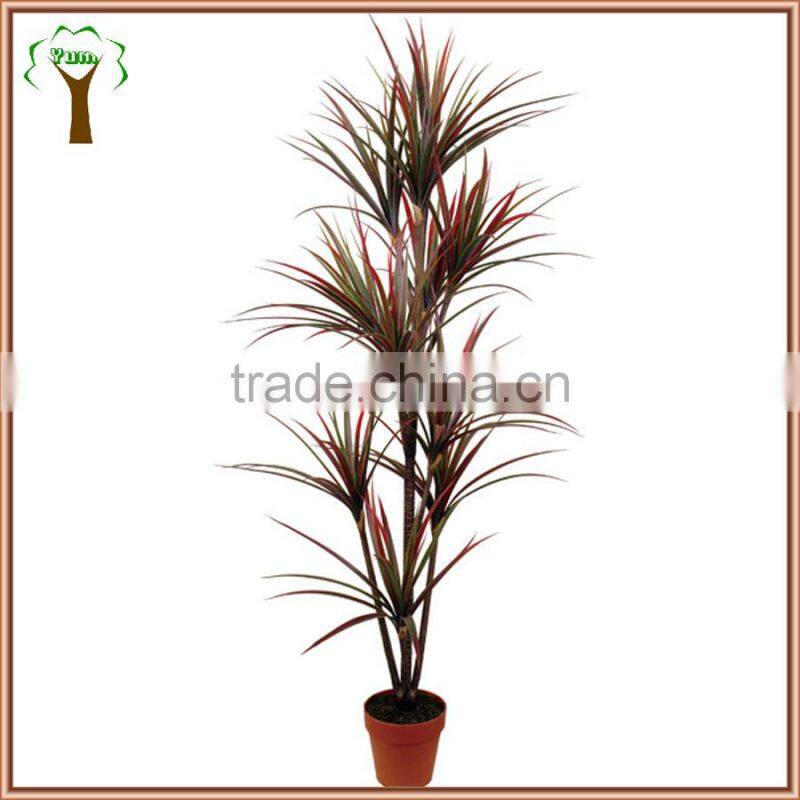 artificial dracaena plant with red edges for landscape decoration