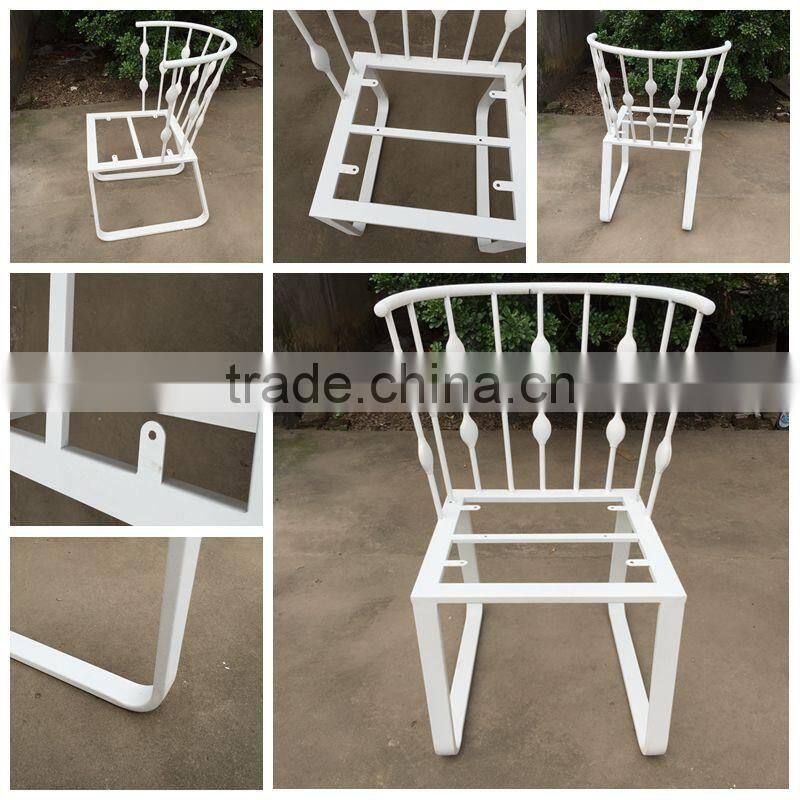 New design high back iron black color outdoor metal industrial chair