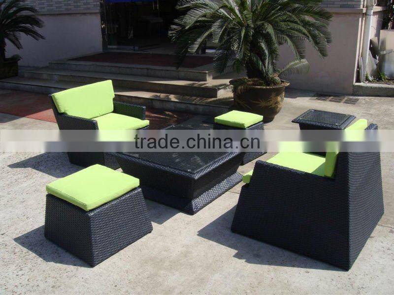 6pcs wicker patio sofa set