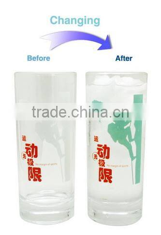 Custom LOGO Printed Cold Color Changing Glass Cups