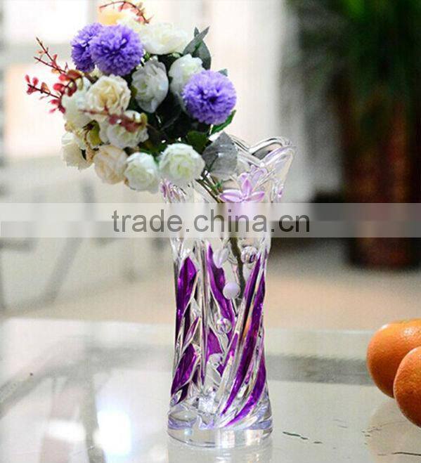 wholesale colored and clear glass flower vases
