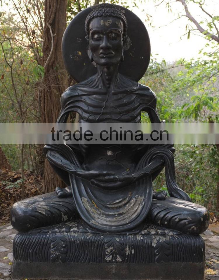 Garden decorations stone carving marble fasting buddha statue price