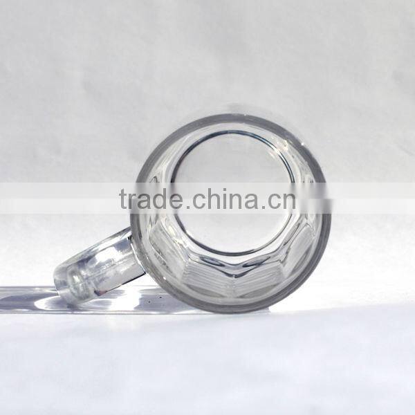 Round Thin Bottom Diamond Glass Beer Mugs