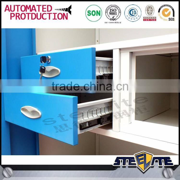 2 door steel amirah wardrobe with safe code lock cabinet