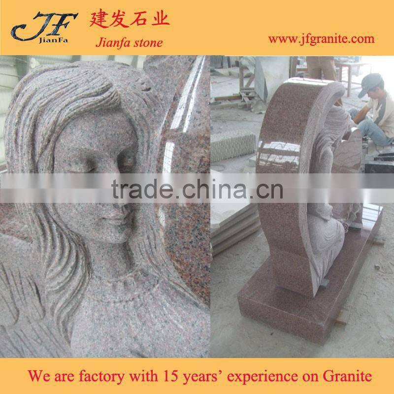 china granite monuments Carved Angel Upright Headstone Cemetery Headstone