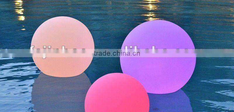 White plastic shell rechargeable waterproof colorful led ball