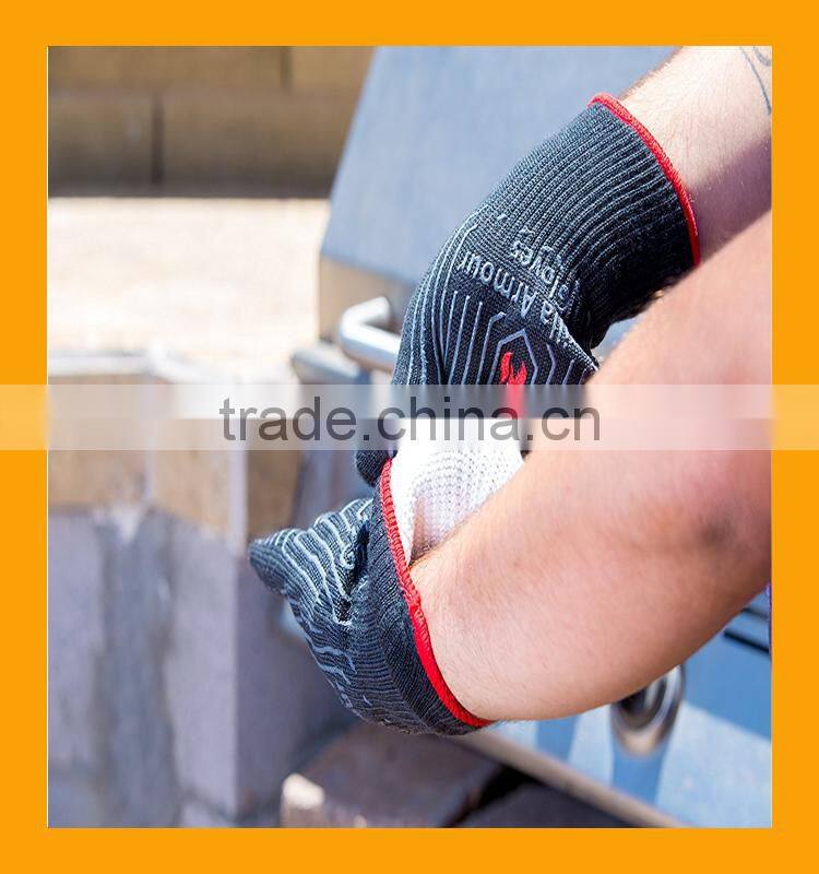 Hot Selling Long Cuff Safe and Non-Slip Textured Grip Silicone Silicone Kitchen Cooking Gloves