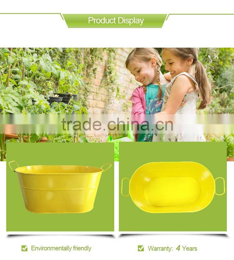 Galvanized zinc and powder coating flower pot bucket