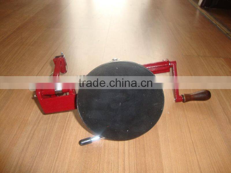 Table hand operated apple peeler