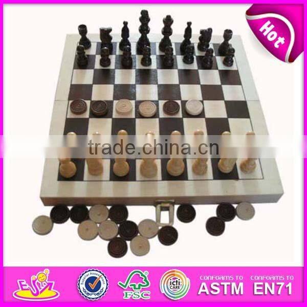 2015 High quality wooden chess set,portable and foldable wooden chess set with chessman,chess set made of solid wood W11A009