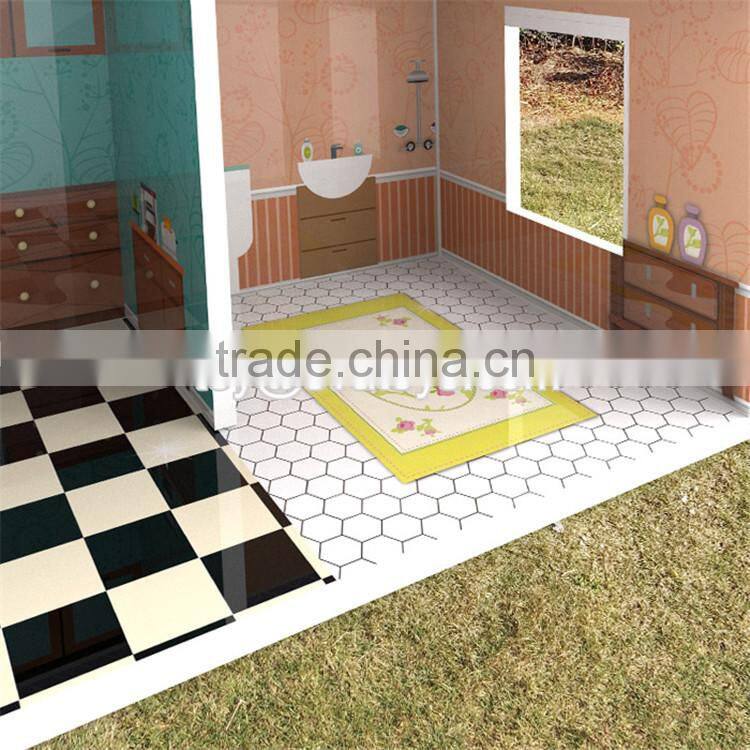 New design 3 floor toddlers pretend toys wooden miniatures and dollhouse W06A234