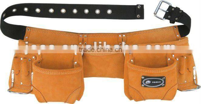 Cow split leather tool belt