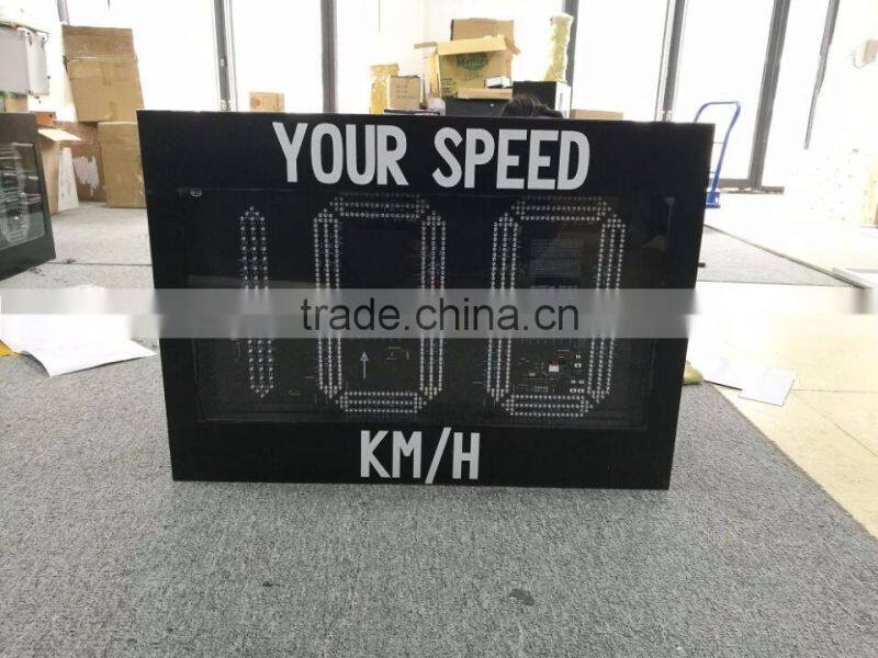 Speed Limit Road LED Sign Solar Power Speed Radar Sign