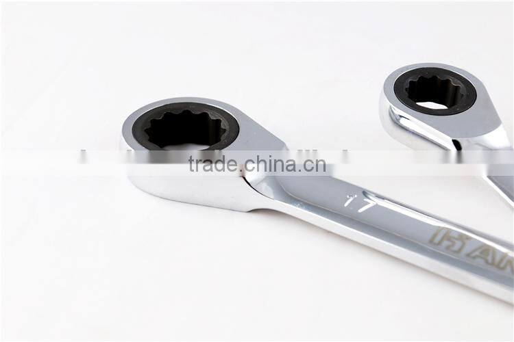 Metric Mirror Surface Double Ratchet Combination Spanner