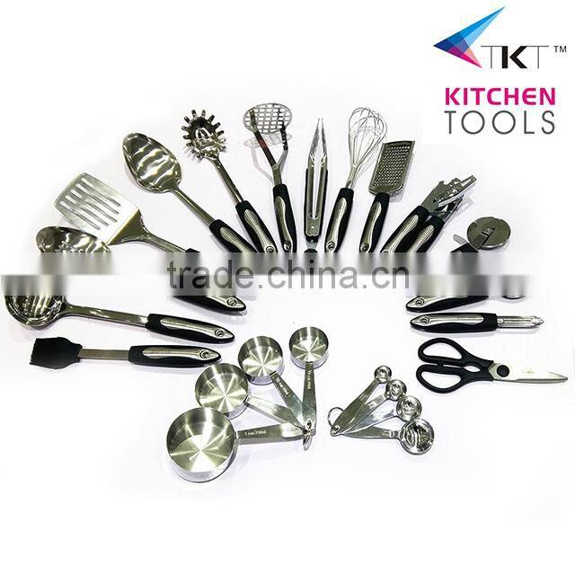New handle 23pcs kitchen utensils set tools ,cooking ware kitchneware