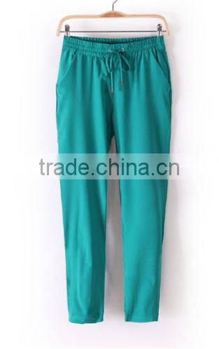 2016 Summer Plus Size Women Harem Drawstring Elastic Waist Pants Casual