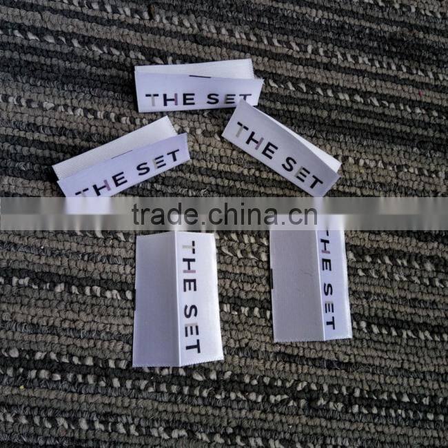 Satin printed label, neck label, clothing label