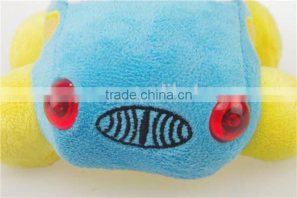 Blue cute mini stuffed plush car toy