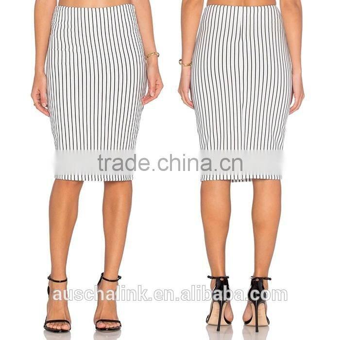 hot sale high waisted mature lady pencil skirt low price 2016