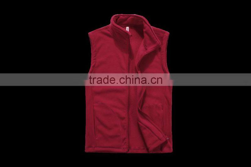2016 anti-pilling new style sleeveless polar fleece winter jacket for men ,man vest