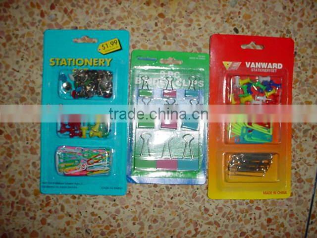 10 cents store Stationary Yiwu Product Cheap Stationary set Clips