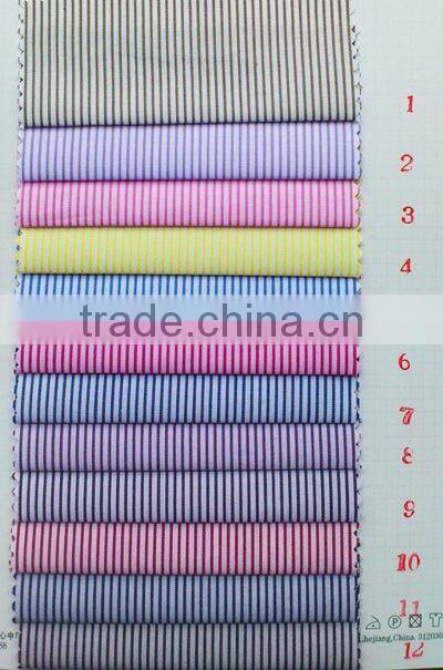 cotton polyester stripe woven fabric