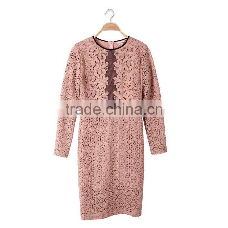 Guangzhou Women Fashion embroidery ladies office wear dresses dress