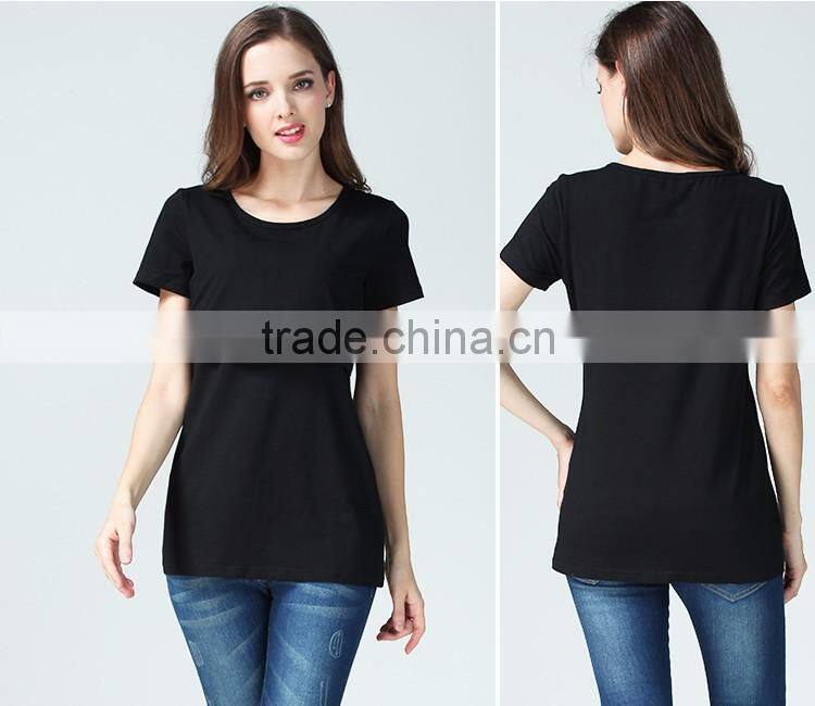 Cotton Crosswise open Maternity T-shirt with multi color for choice
