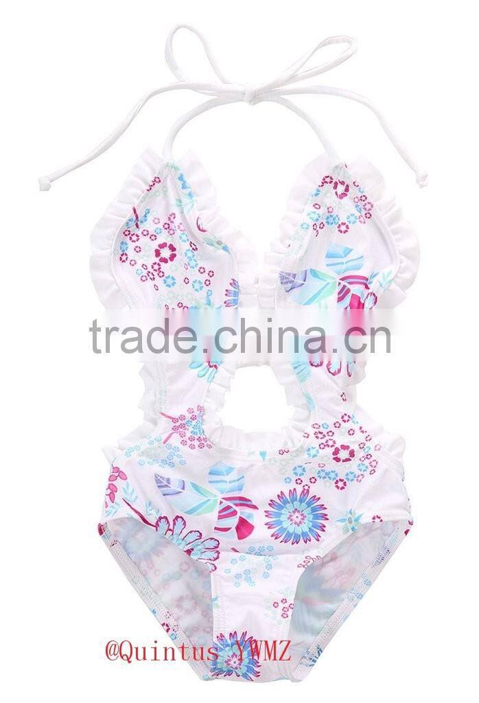 Japanese girl swimsuit one piece swimsuit floral hot selling summer girl clothes