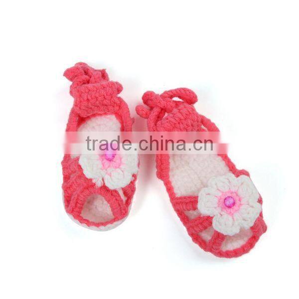 Summer Flower Free Pattern Crochet Knitting Shoes for Baby