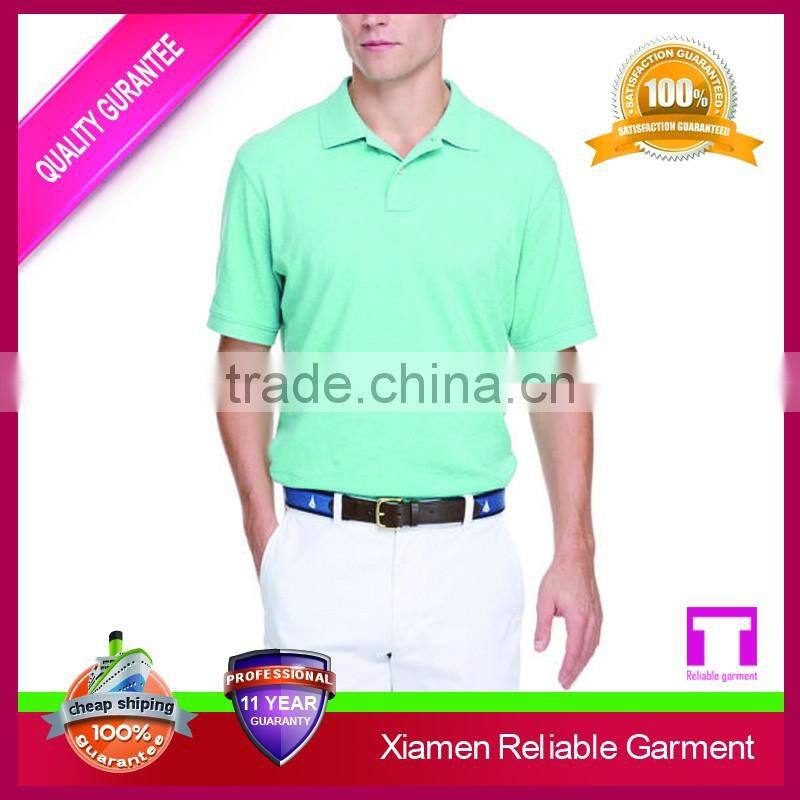 Knit collars white men polo shirt supplier in china
