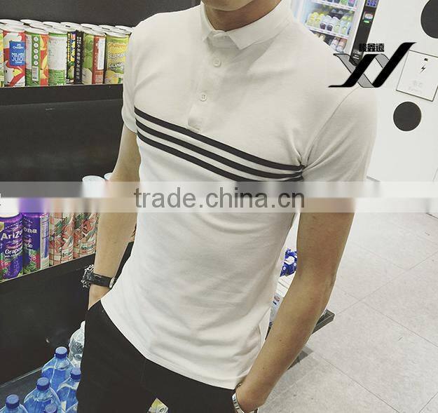 Men fashion simple design polo short sleeve shirt