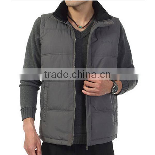 2015 New Fashion Winter Jacket Without Sleeves For Men