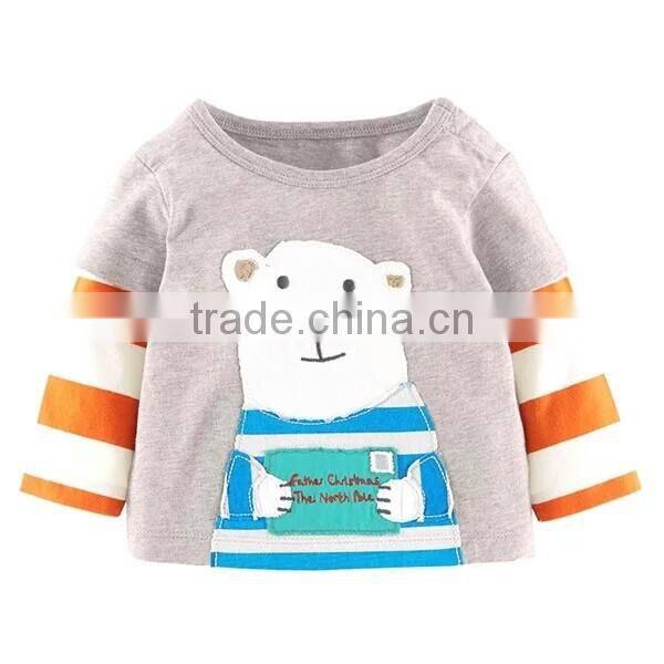 Custom Design Sublimation Cartoon Kids Wholesale Crewneck Sweatshirts Lovely Bear Print Baby Boy