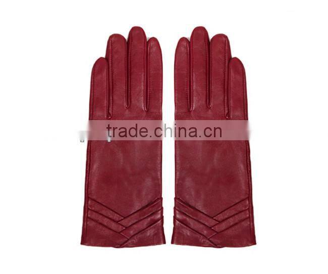 red design fashionable leather gloves