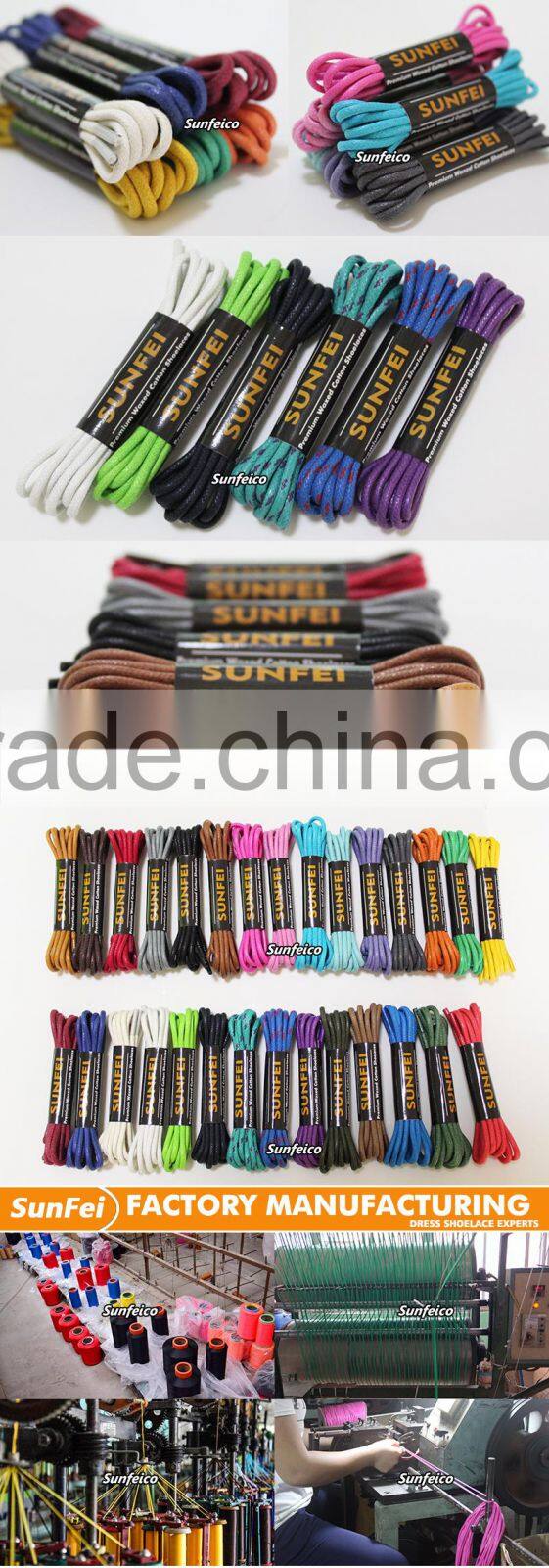 Navy Blue Waxed Cotton Shoelace