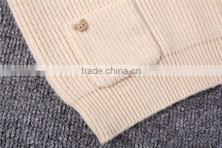 Wholesale Lantern Sleeve V Neck High Quality Girl Sweater Pullover