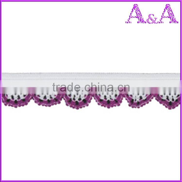 Garment use lace elastic webbing nylon knitted tapes soft bra shoulder